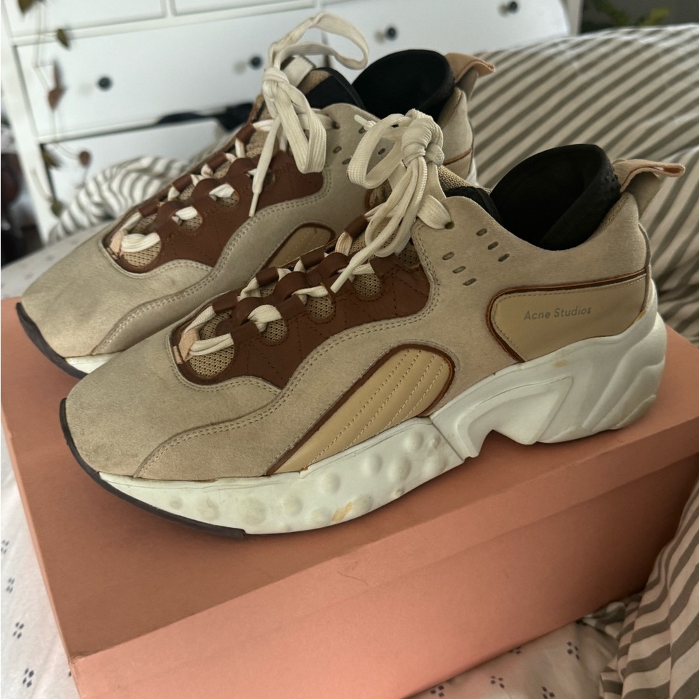 Acne Studios Beige/White Rockaway Sneakers Size 41 with box. - Picture 5 of 5